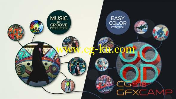 AE模板-线条路径链接动画图片展示 Connected的图片1