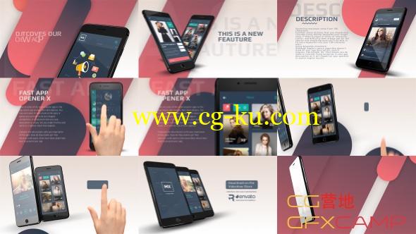 AE模板-手机APP快速展示动画 Fast App Promo的图片1