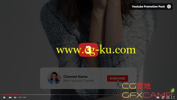 AE模板-网络视频文字标题字幕宣传包装 Youtube Promotion Pack 3的图片1