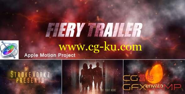 Apple Motion模板-烟雾粒子宣传片头 Fire and Smoke Cinematic Trailer的图片1