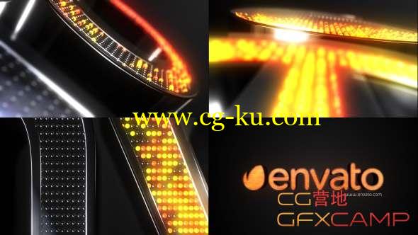 AE模板-三维霓虹灯Logo动画 Neon Spheres Element 3D Opener的图片1