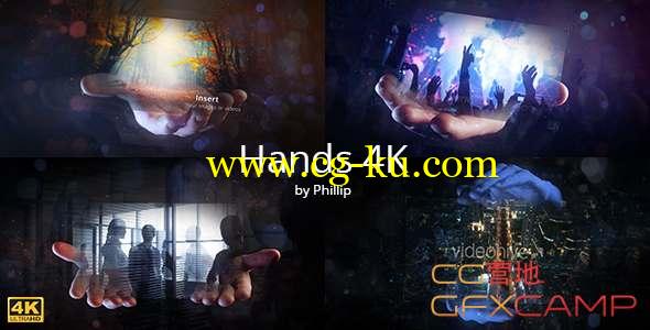 AE模板-实拍手拖照片开场动画 Hands 4K的图片1