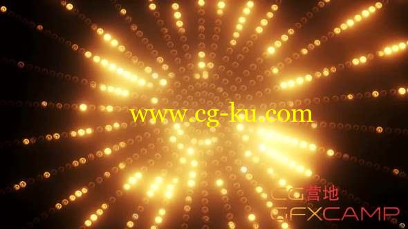 LED灯光闪烁视频素材 Gold Circle LED的图片1