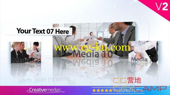 AE模板-三维方块翻转企业商务片头开场 Corporate Boxes Presentation的图片1