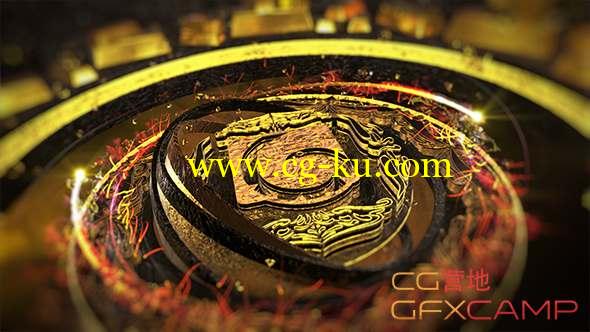 AE模板-三维金色银色Logo文字动画 The Ultimate Intense Logo Reveal的图片1