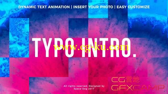 AE模板-图形切割文字标题快闪开场 Typo Intro的图片1