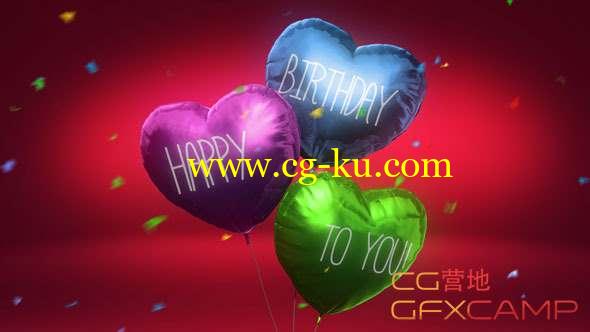 AE模板-心形气球文字Logo动画 Balloon Hearts的图片1