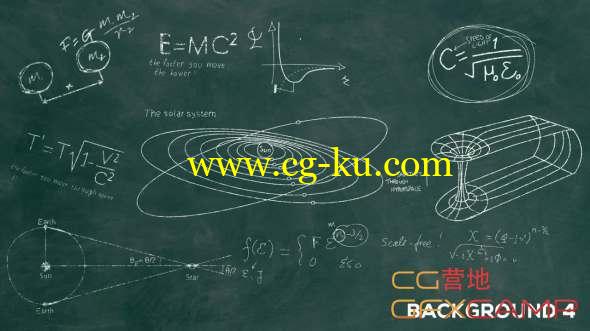 天文学粉笔绘画元素视频素材 Astronomy And Astrophysics Chalkboard的图片1