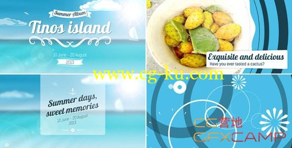 AE模板-夏天小清新照片展示 VideoHive Trip to Island Summer Album的图片1