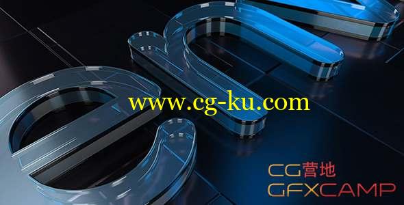 AE模板-三维玻璃质感Logo动画 Cool Glass Logo的图片1