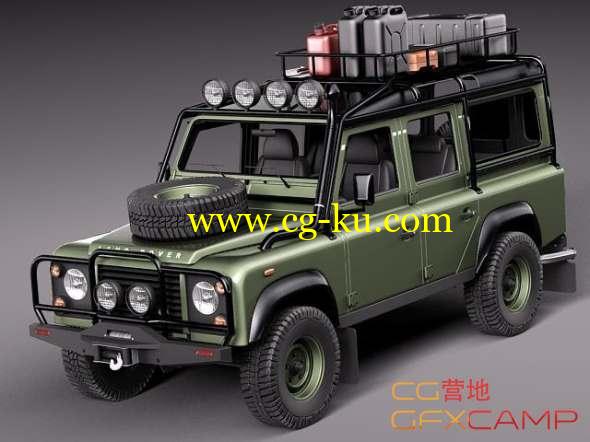 路虎卫士汽车3D模型 SQUIR - Land Rover Defender Expedition(C4D/FBX/OBJ/MAX等格式)的图片1