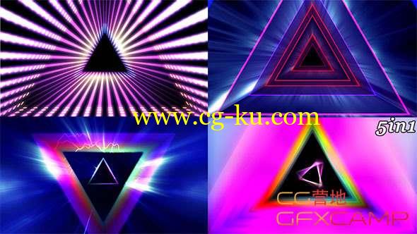 三棱镜光线隧道大屏幕舞台视频素材 Prism Rays的图片1