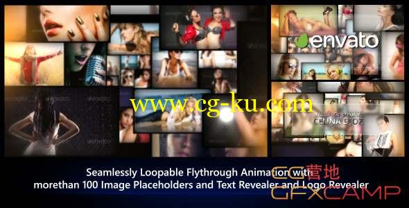 AE模板-三维空间照片相册飞入动画 Photos Galaxy - Loopable Flythrough Animation的图片1