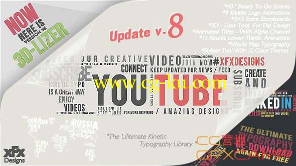 AE模板-运动文字标题排版动画 Kinetic Typography Pack v8的图片1