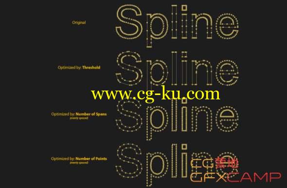 3DS MAX样条线节点优化插件 Optimize Spline 3ds Max 2012/2013/2015的图片1
