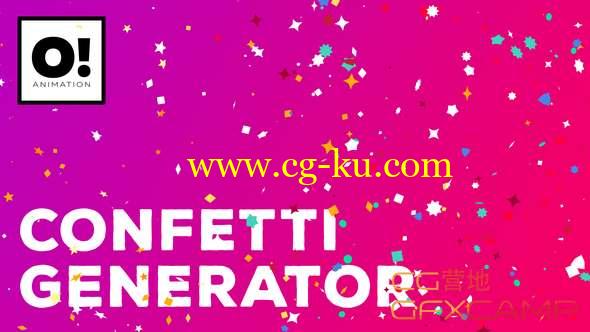 AE模板-自定义礼花图形飘动生成 Confetti Generator的图片1