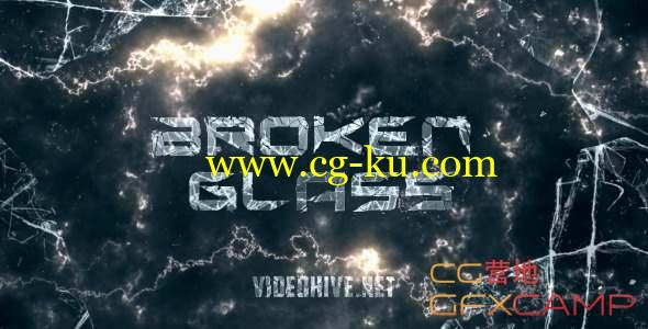 AE模板-破碎玻璃文字视频片头 Broken Glass Trailer的图片1