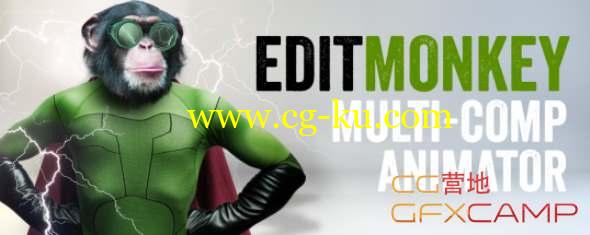 多图层运动一键处理动画AE脚本 Aescripts EditMonkey V1.00 + 使用教程的图片1