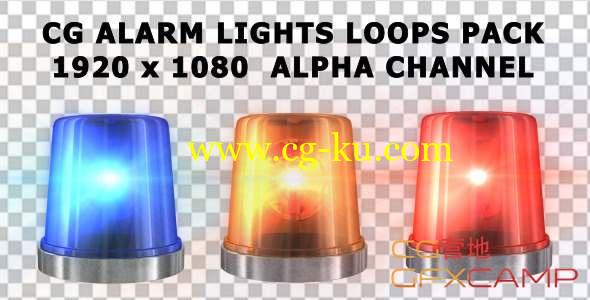 警笛闪烁视频素材 Alarm Lights Pack的图片1