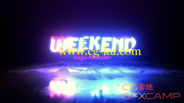 AE模板-时尚彩色闪烁文字Logo动画 Weekend Logo Revealer的图片1