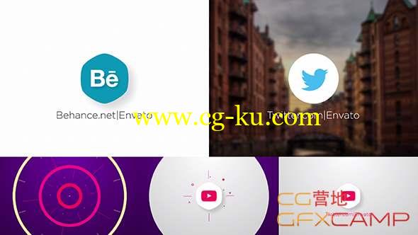 AE模板-简洁线条扁平化Logo动画 Boom Logo Reveal的图片1