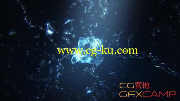 AE模板-水流散开汇聚Logo动画 Water Splash Logo的图片1
