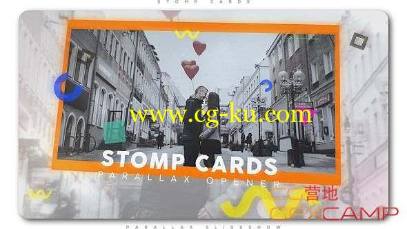 AE模板-空间感快闪视频片头 Stomp Cards Parallax Opener的图片1