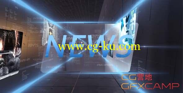 AE模板-科技感新闻栏目包装开场 News Open的图片1