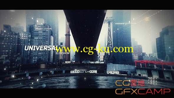 AE模板-三维视差图片扭曲片头 Cinematic Slideshow的图片1