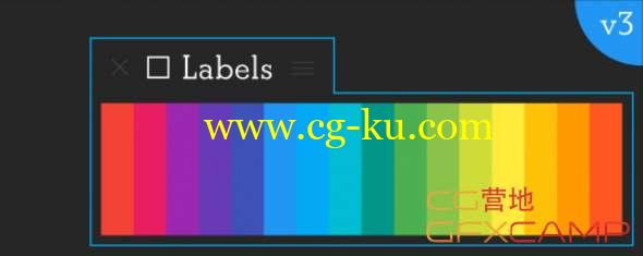 图层标签批量管理AE脚本 Aescripts Labels V3.0的图片1