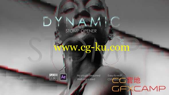 AE模板-创意快闪文字图片开场 Dynamic Stomp Opener的图片1