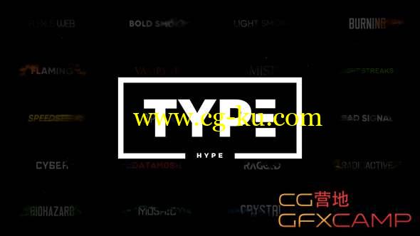 AE模板-22种文字特效动画 TypeHype - Titles Animation Motion Typography Text的图片1