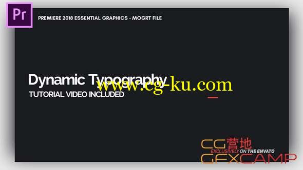 19组Premiere文字标题动画预设 Dynamic Minimalism - Essential Graphics的图片1