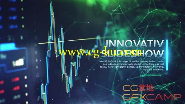 AE模板-科技感点线背景视频片头 Innovative Slideshow的图片1