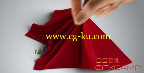 AE模板-丝巾拉开Logo动画 Silk Shawl Logo Reveal的图片1