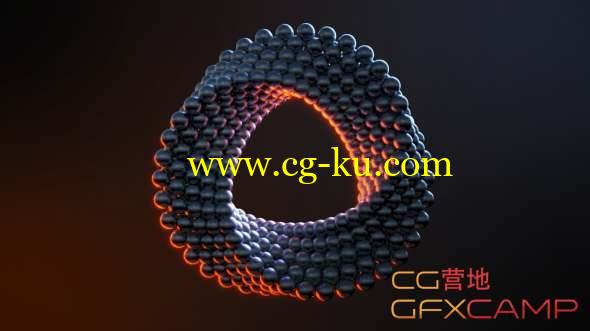 三维小球环形循环动画C4D教程 Cinema 4D Abstract Ring + 工程文件的图片1