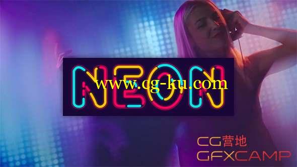 AE模板-霓虹灯文字动画 Neon Alphabet的图片1