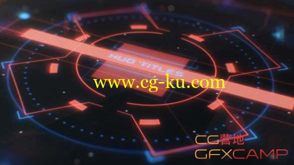 AE模板-科技感HUD文字标题片头动画 Hud Cinematic Titles的图片1