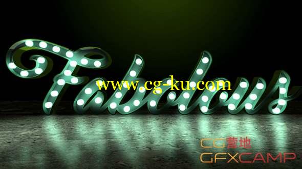 AE模板-三维灯泡Logo文字动画 Light Bulb Sign的图片1