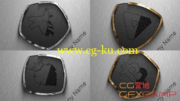 AE模板-质感三维Logo动画 Logo Reveal的图片1