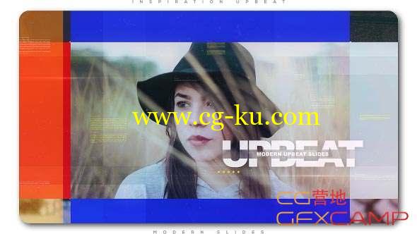AE模板-图形遮罩切割图片展示开场 Modern Upbeat Slides的图片1