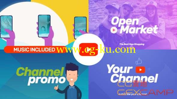 AE模板-卡通广告栏目包装宣传片头 Broadcast Promo的图片1