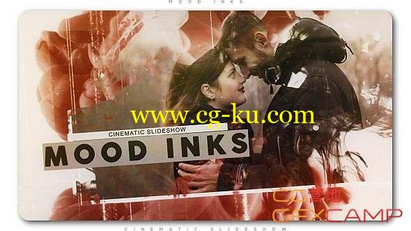 AE模板-水墨滴落遮罩照片开场 Mood Inks Cinematic Slideshow的图片1