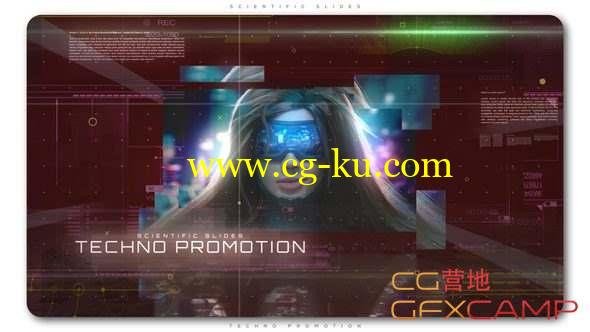 AE模板-科技感图片介绍展示开场 Scientific Slides Techno Promotion的图片1