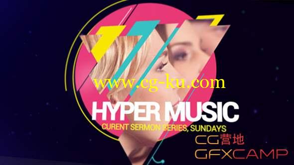 AE模板-音乐节宣传片视频片头 Hyper Music Festival的图片1