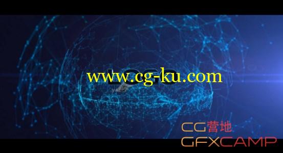 AE模板-Plexus点线地球 VideoBlocks atomical的图片1