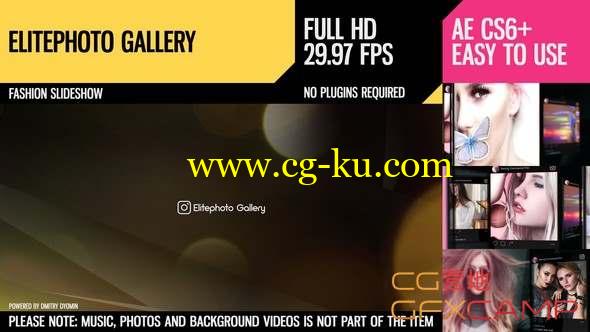 AE模板-三维空间网络照片相册悬挂展示 Elitephoto Gallery的图片1
