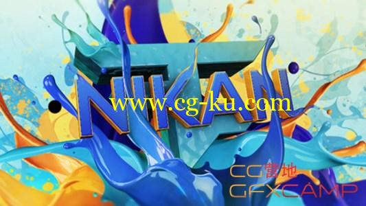 C4D/Photpshop 液体飞溅Logo教程 Paint Splash Banner Tutorial的图片1