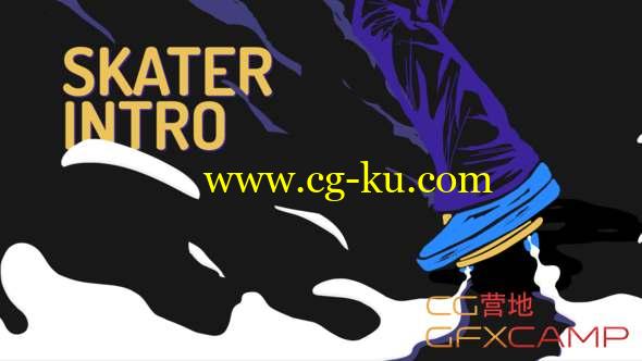 AE模板-滑板MG动画片头 Skater Intro的图片1