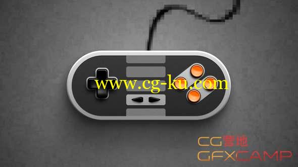 AE模板-游戏手柄Logo动画 Game On Logo Reveal的图片1